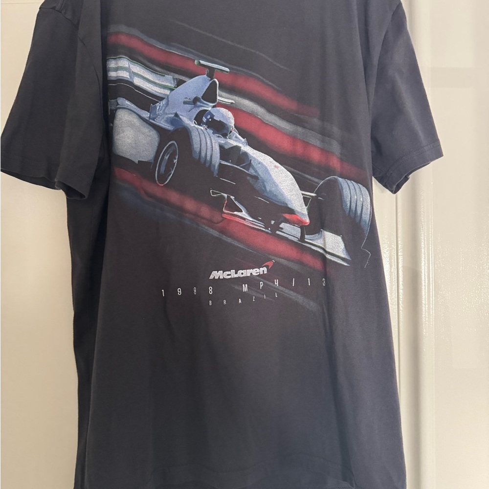 Hollister Black Graphic Formula Racecar Tee